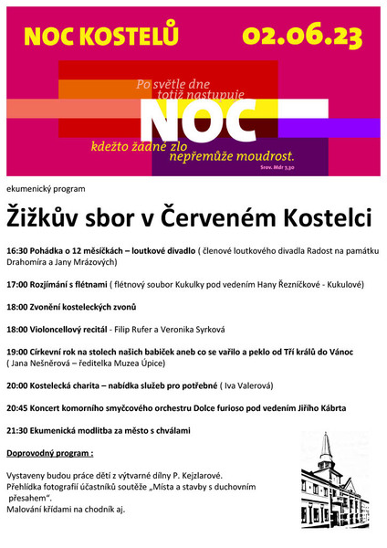 program červenokostelecké Noci kostelů
