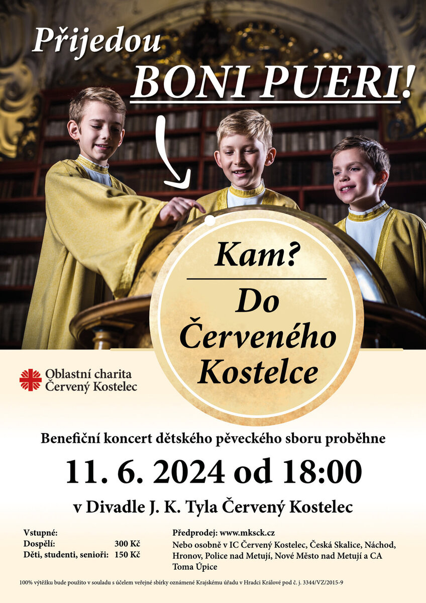 plakát na koncert Boni pueri
